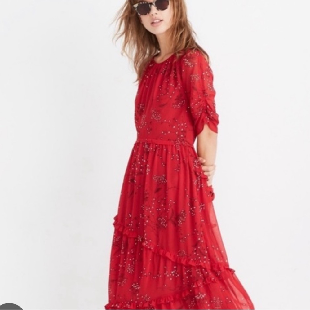 Madewell Windpoppy Ruffle dress